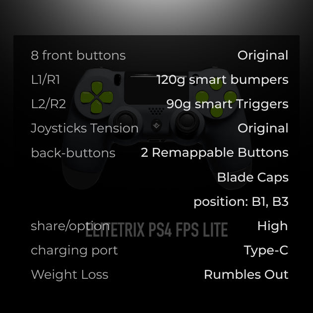 ELITETRIX PS4 FPS Lite-Elf Green