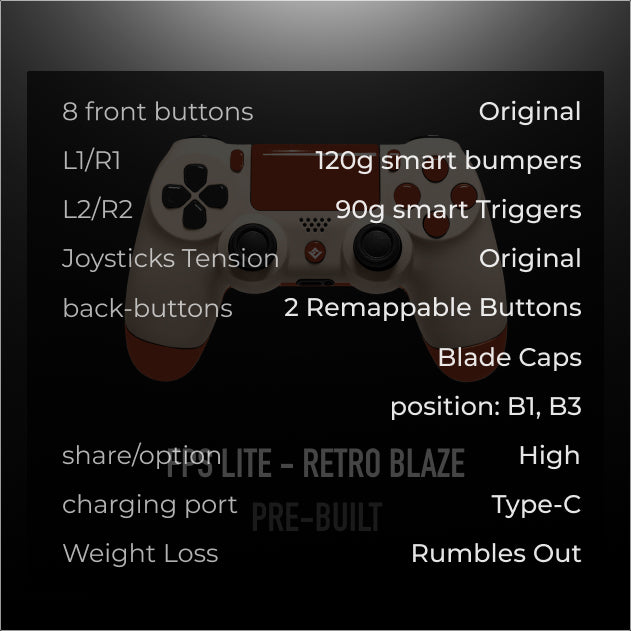 【PRE-BUILT】ELITETRIX PS4 FPS LITE - RETRO BLAZE
